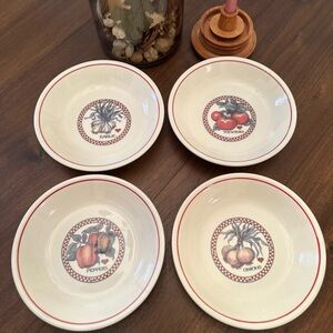 Set of 4 Certified International “Susan Winget” Pasta Dishes
